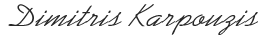 DIMITRIOS KARPOUZIS SIGNATURE